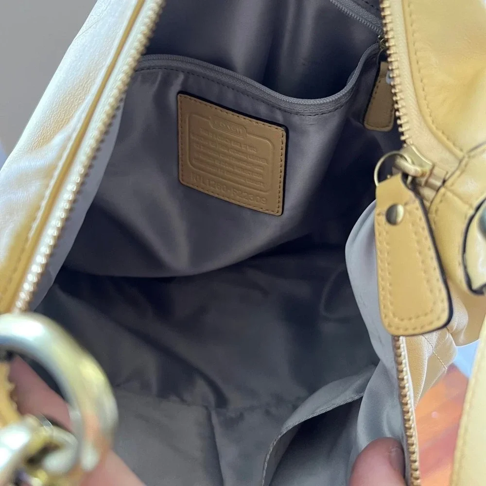Y2K 2000s Coach ButterCup Yellow Kirstin Hobo Shoulder Bag / Handbag